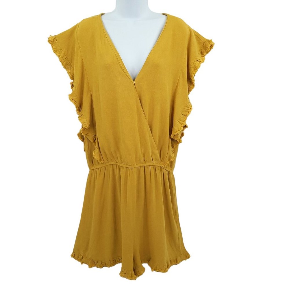 Elegant Mustard Yellow Ruffled Jumpsuit